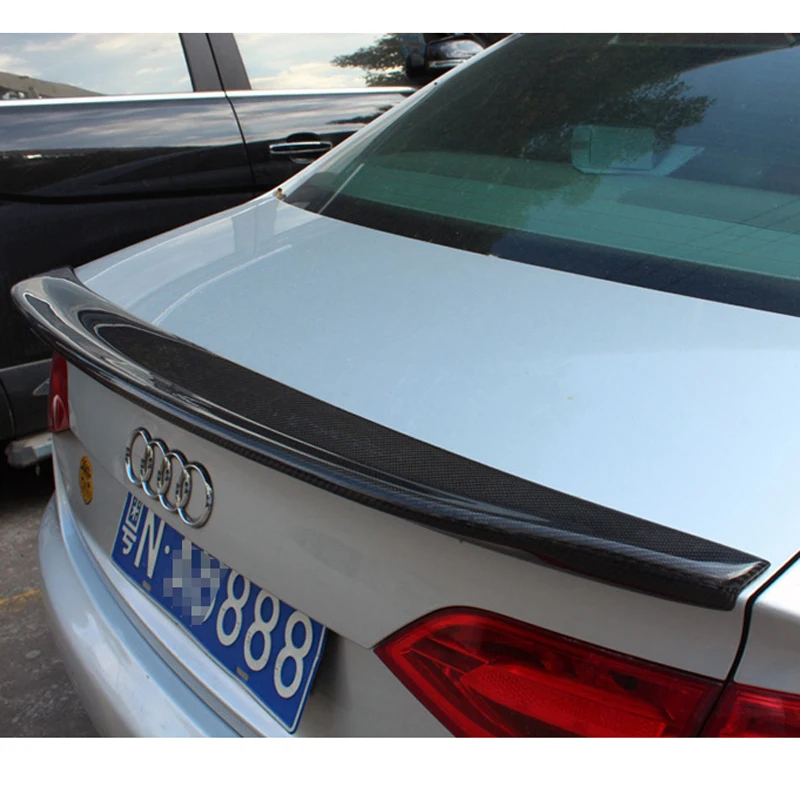 For Audi A4 S4 B8 2009 2010 2011 2012 4Door Sedan Decoration High Quality Carbon Fiber Rear Trunk Spoiler