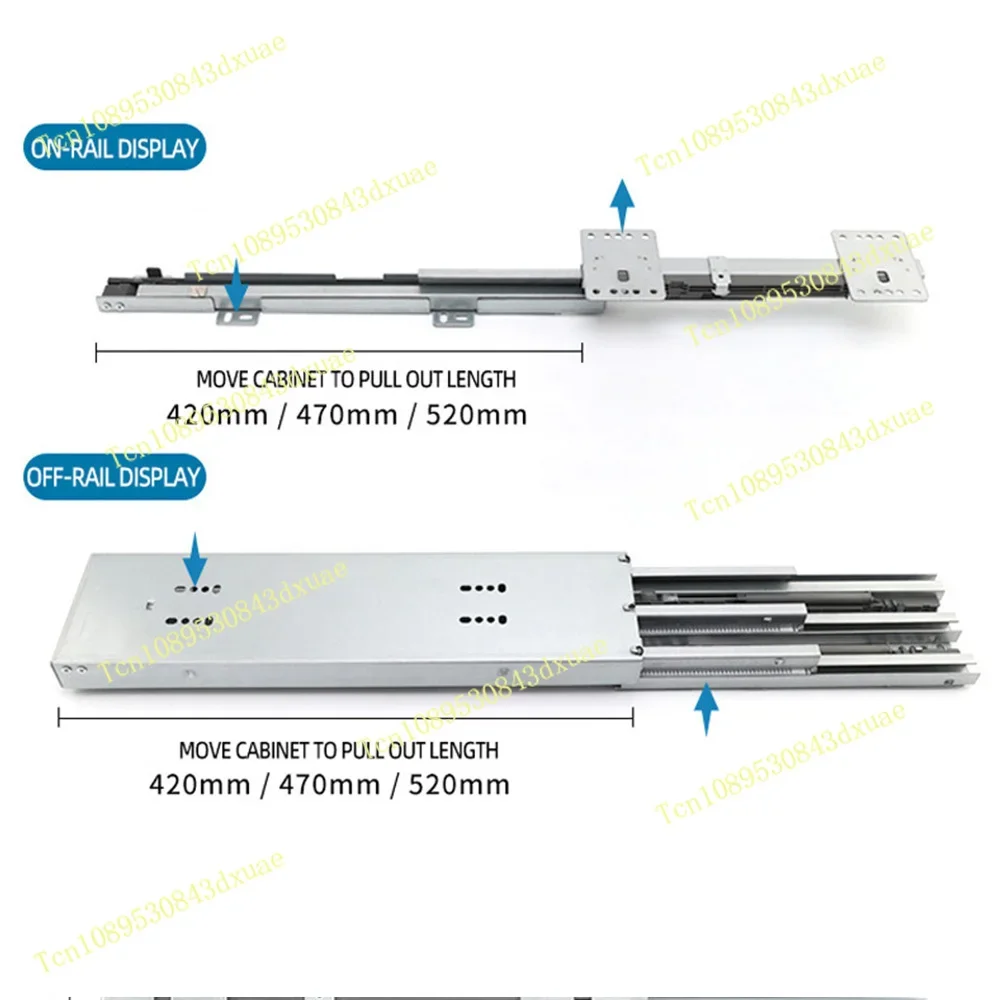 High Depth Cabinets Heavy-Duty Slide Rails Wardrobe Buffer Damping Silent Push-Pull Slides for Wardrobes/ Shoe / Wine Cabinets