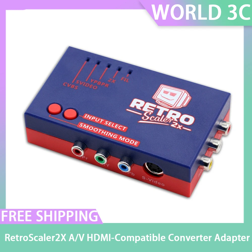 RetroScaler2X A/V To HDMI-Compatible Converter Adapter For Retro Video Game Console Line Doubler For SEGA MD1/N64/PS2 Custom