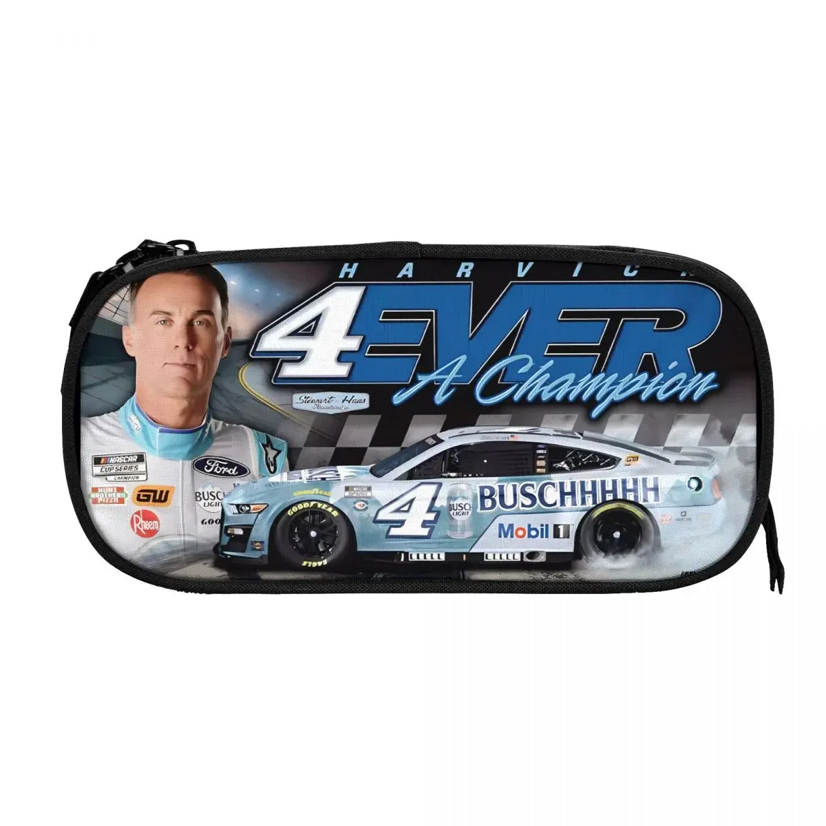 Kevin Harvick 4 Big Capacity Pencil Pen Case Office College School Large Storage Bag Pouch Holder Box Organizer