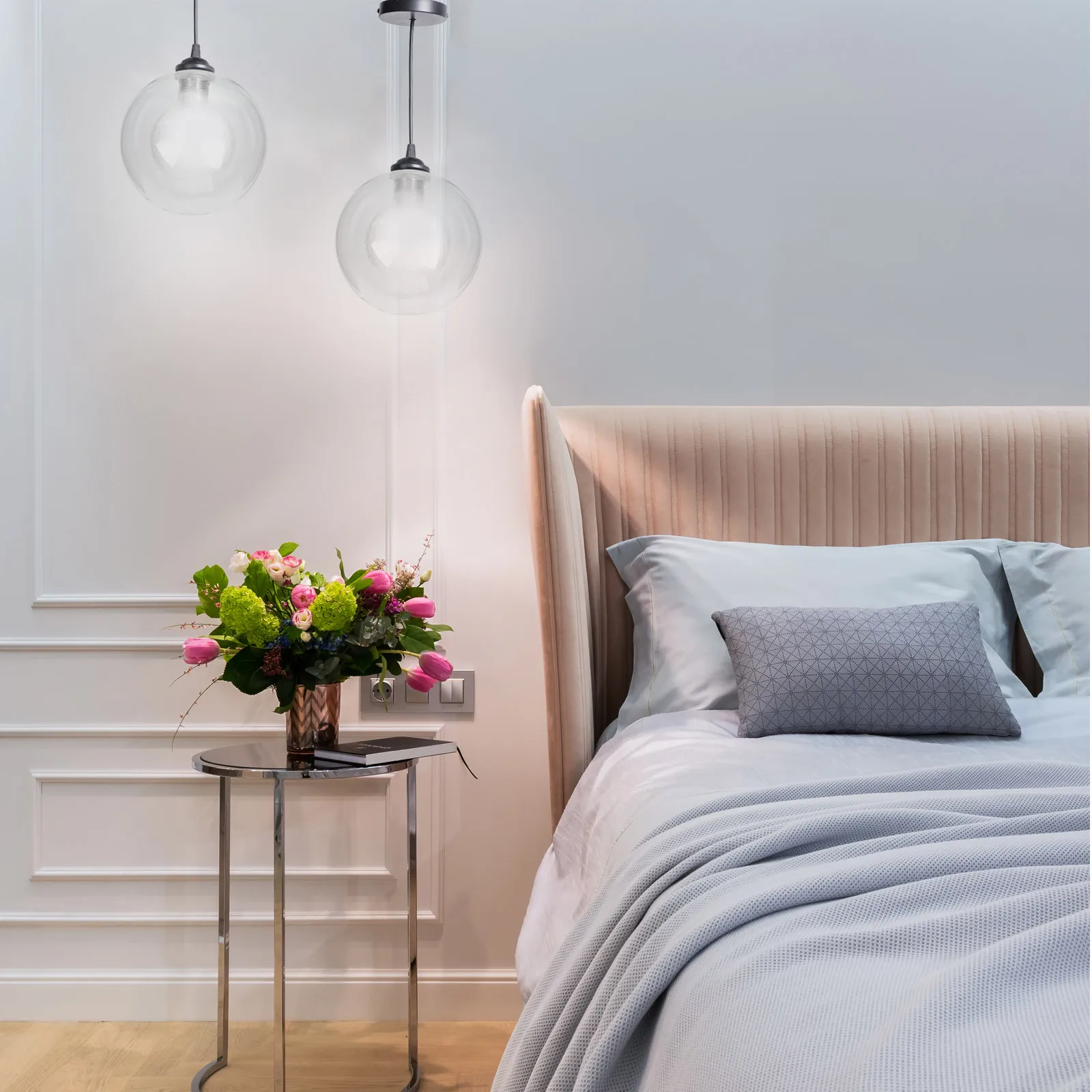 

100Mm Double Layer Glass Lamp Shade Clear Round Replacement Cover for Pendant Ceiling Light Fixture Modern Simple Globe