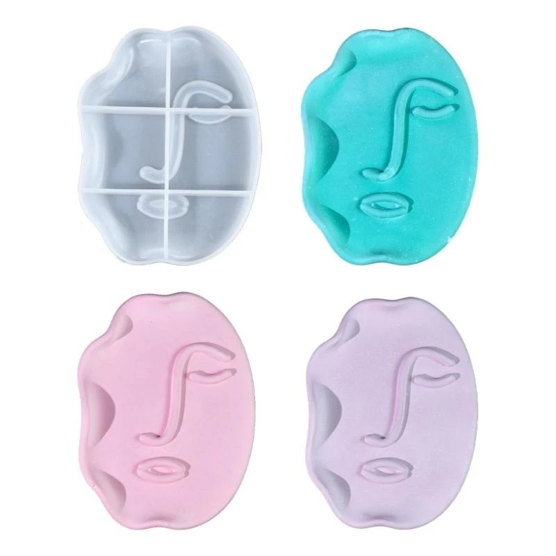 

C71D Creative Twisted Face Silicone Tray Mold for DIY Crafts and Home Decorations