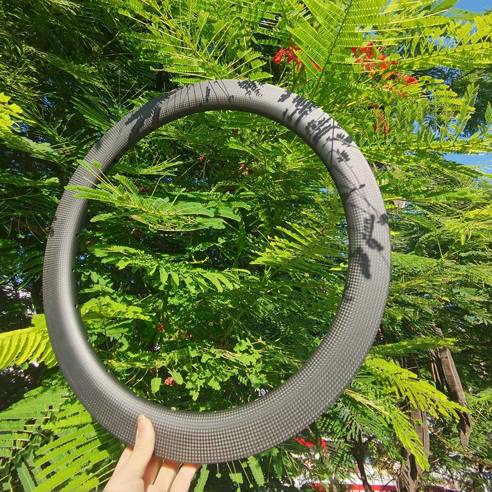 20 Inch BMX Wheel 451 406 Carbon Folding Bike BMX Rim 27/30/38/50mm Depth Disc Brake Rim Brake Clincher Tubeless Bicycle Rim