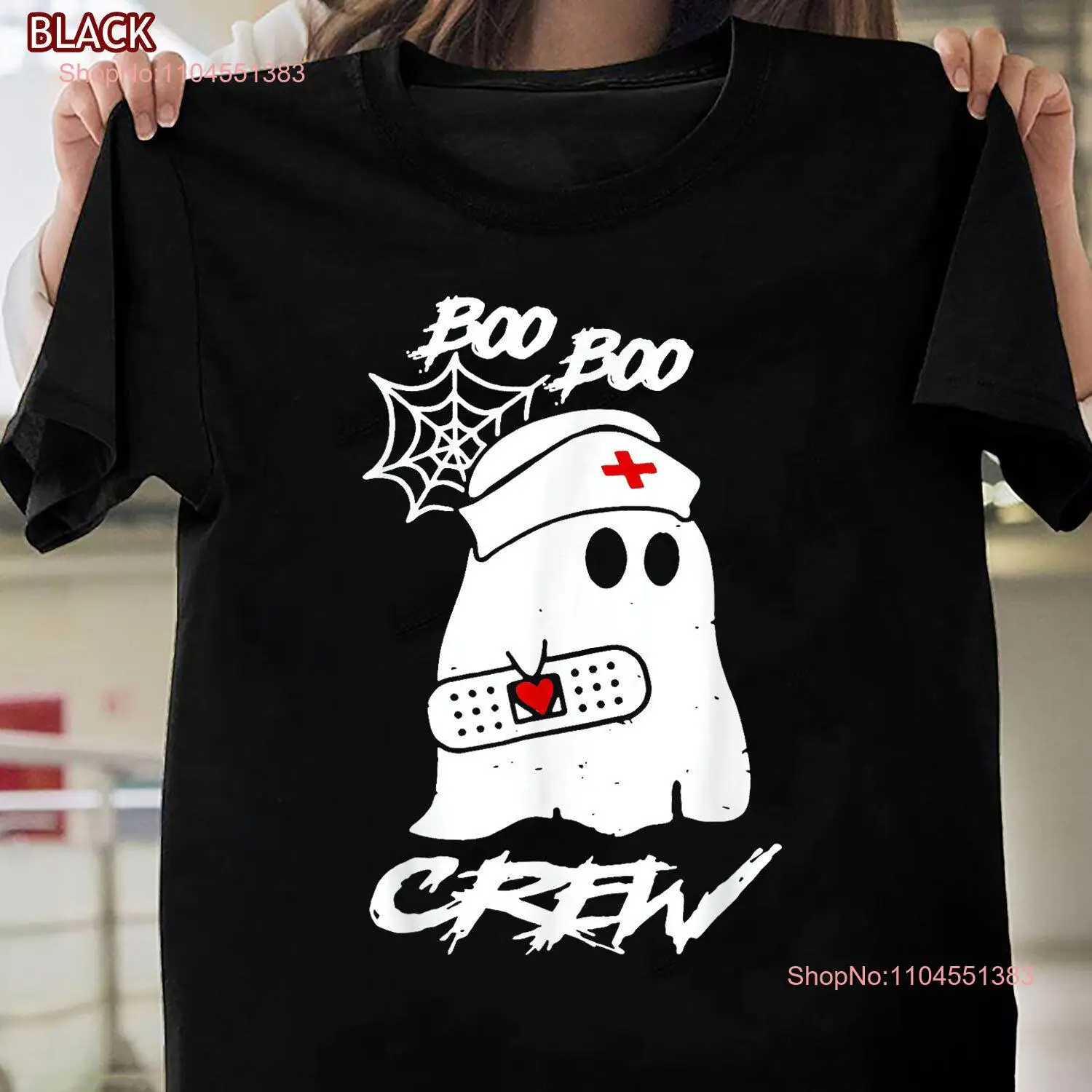

Футболка Boo Boo Crew Nurse Ghost, костюм на Хэллоуин для кормящих женщин, футболка в подарок