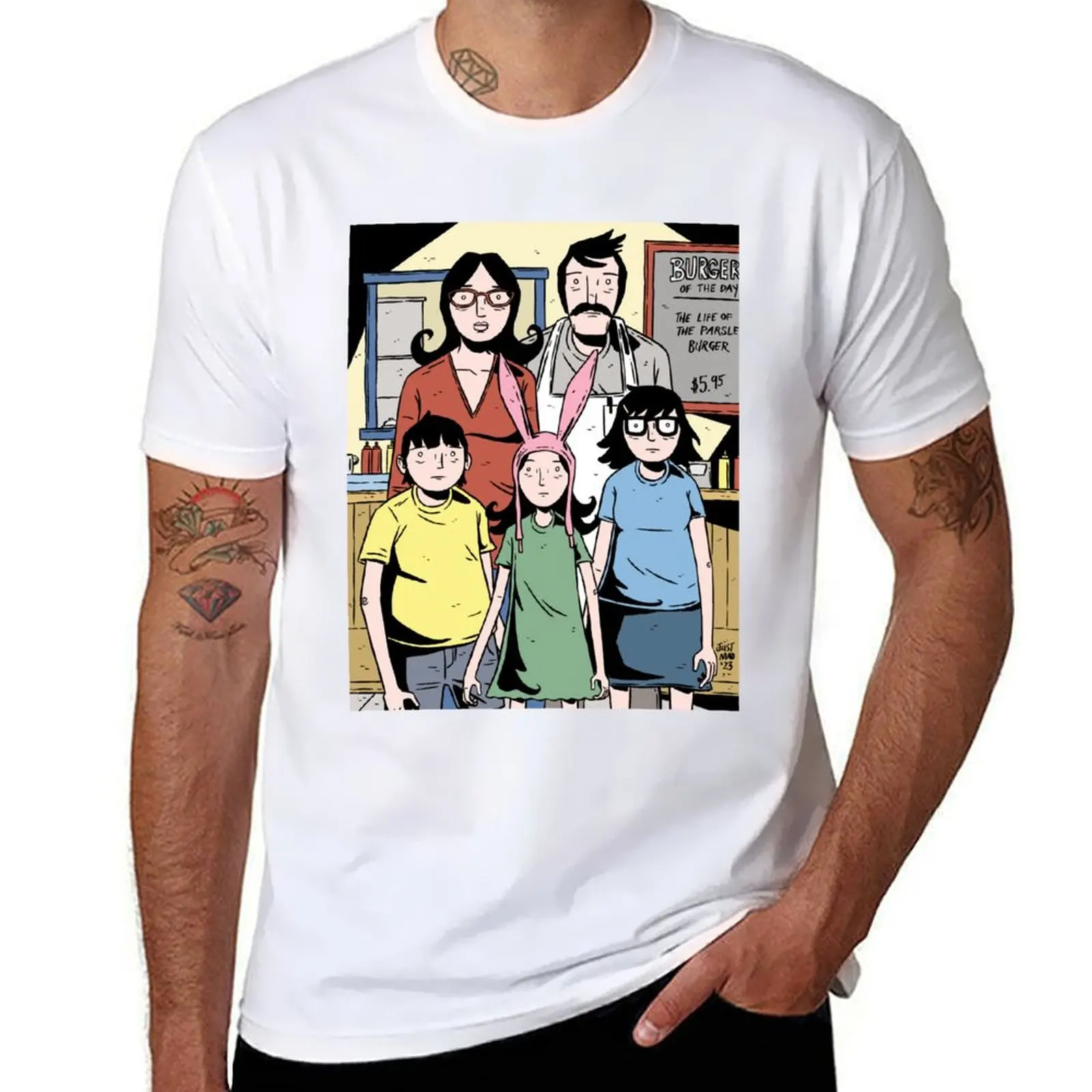 

cotton 100% essential tshirt shirt t T-Shirt 100% cotton Bob's t men shirt Burgers