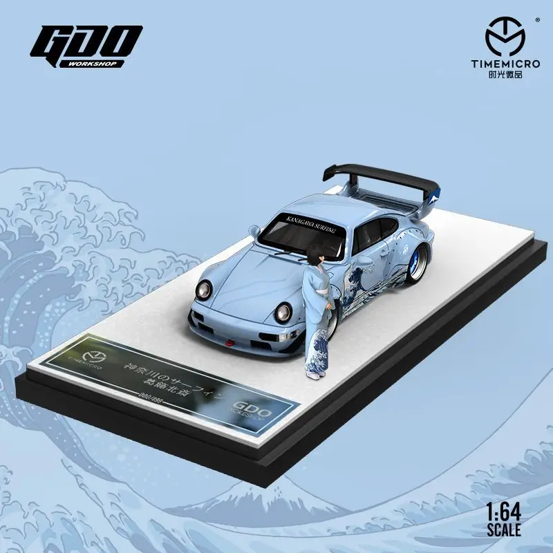 TimeMicro/Moreart Mini X GDO 1:64 RWB The Great Wave off Kanagawa Model Car Alloy car model limited edition toy collection gift