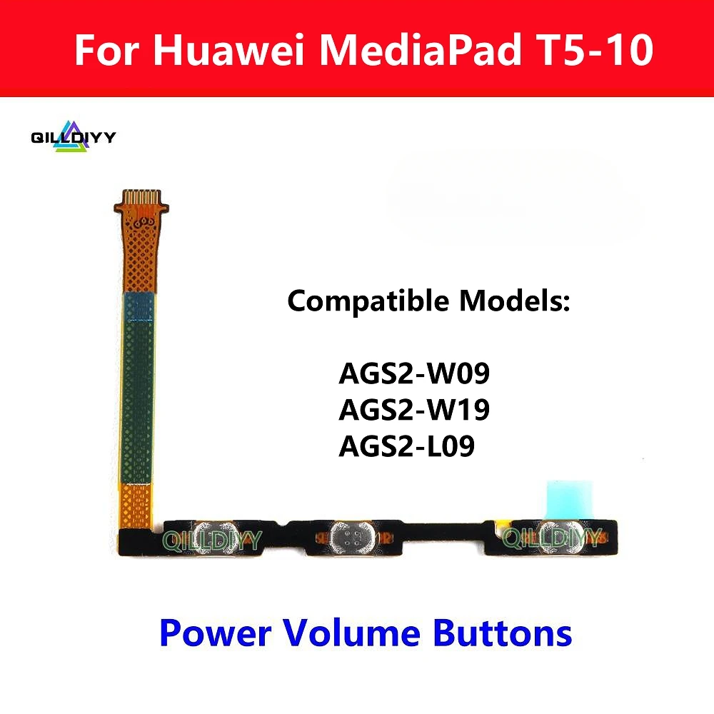 Power ON OFF Volume Up Down Side Button Switch Key Flex Cable For Huawei MediaPad T5 T5-10 AGS2 W09 W19 L09 10.1