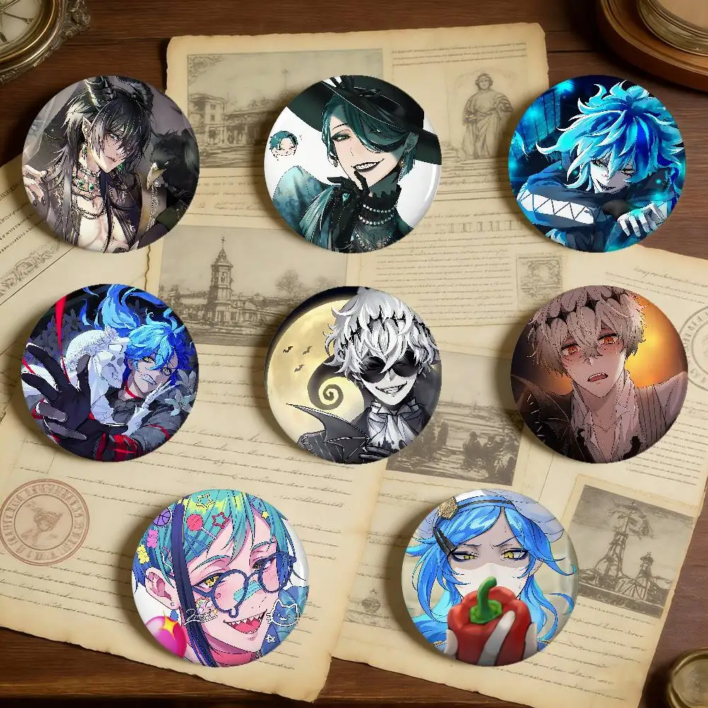 Game T-Twisted-Wonderland Badges Peripheral Lapel Pins Tinplate Round Brooch For Shoulder Bag Accessories Souvenir Gifts