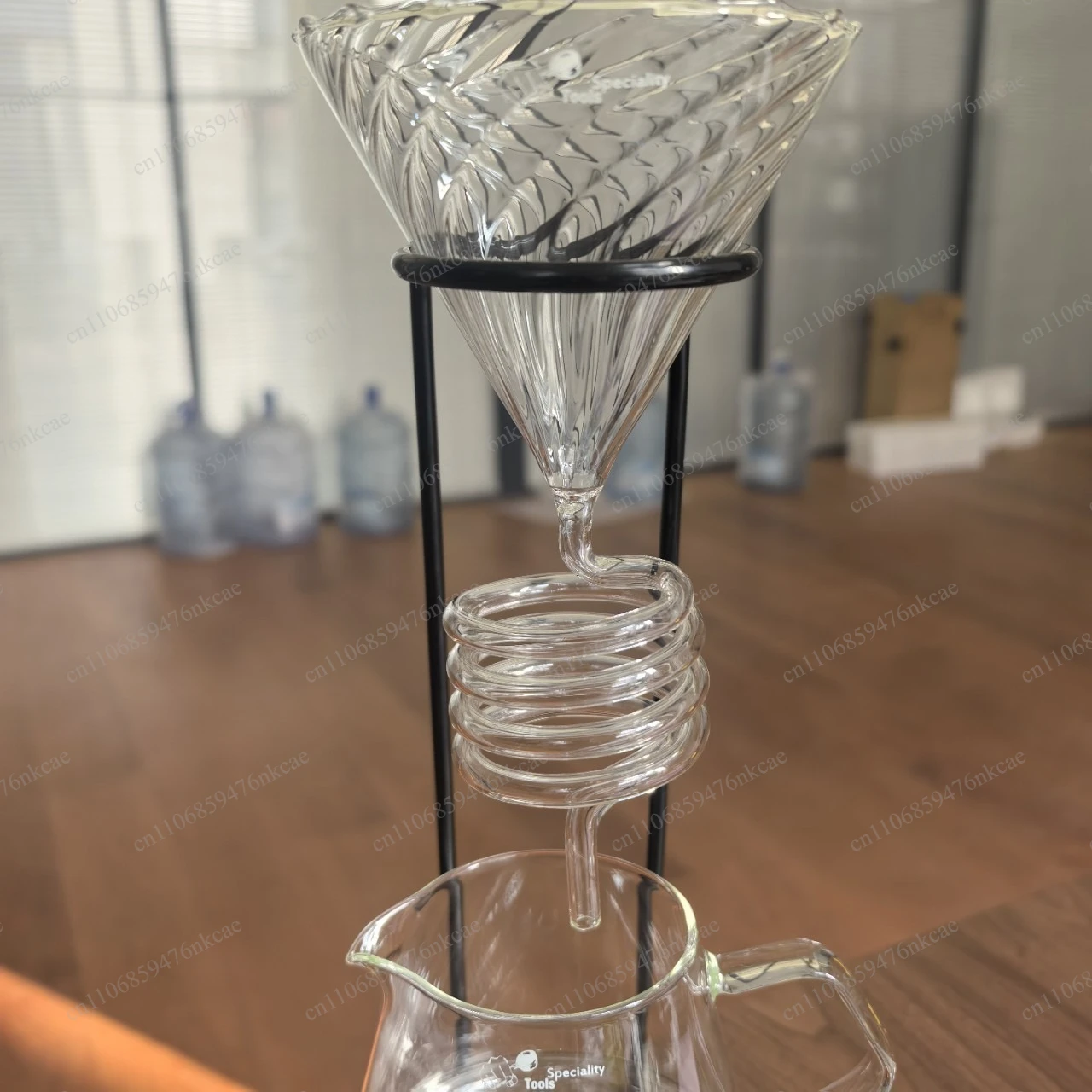 Log bracket, hand-brewed filter cup, glass funnel, household coffee brewing set