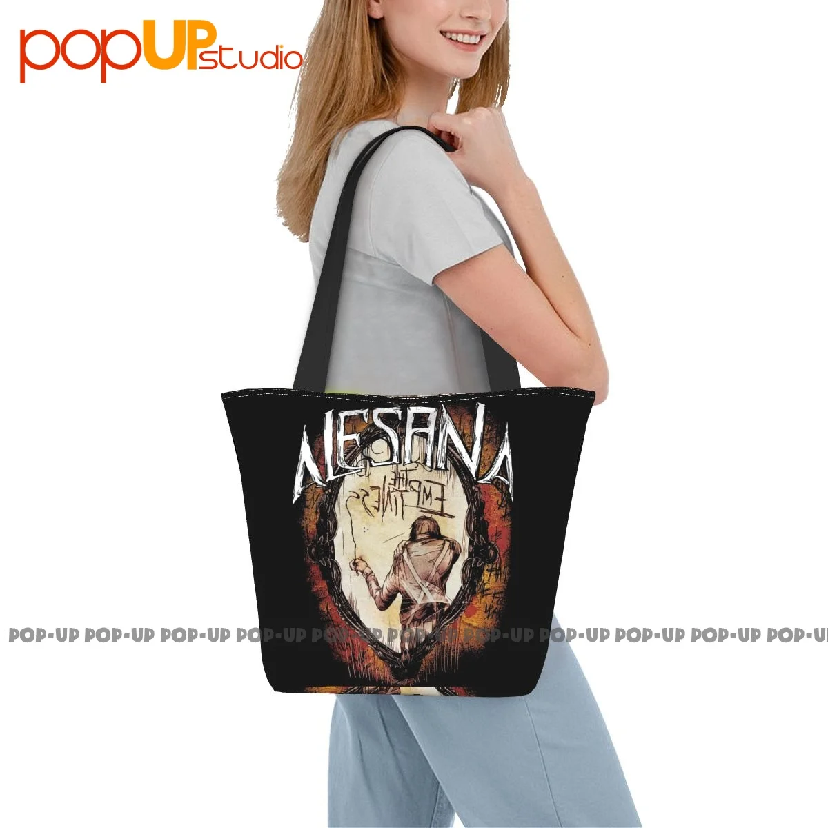 Alesana Post Hardcore Band P-213 Outdoor Handbags Beach Bag Shopping Bag Large Capacity