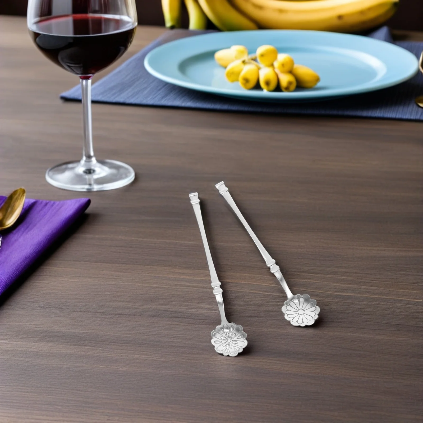 

10Pcs Stainless Steel Sugar Coffee Dessert Spoons Elegant Ice Cream Mixing Stirring Spoons Kitchen Tableware Ice Cream Spoon