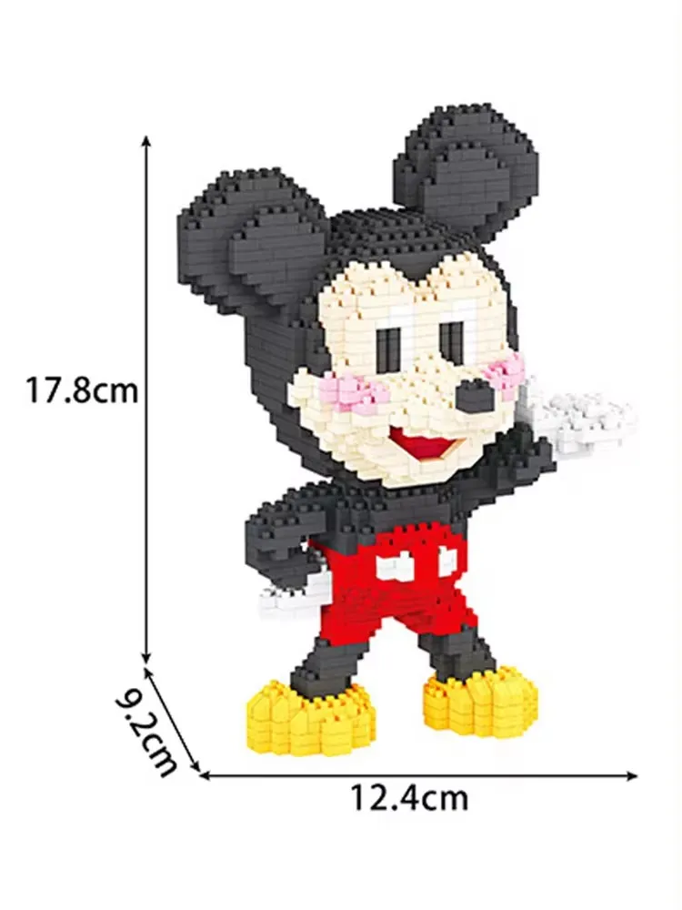 Mickey Mini Mouse Children\'S Puzzle Assembly Toy Miniature Small Particle Building Blocks Birthday Gift Home Decoration