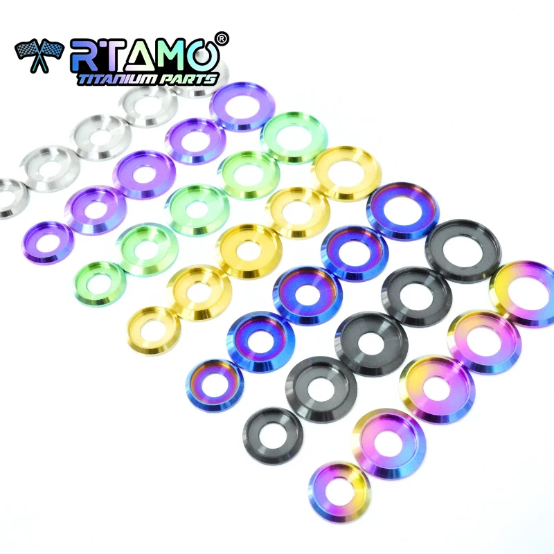 RTAMO M6 M8 M10 Step Washers Titanium Gaskets for Bicycle and Motorcycle Conversions Spacer (1PC)