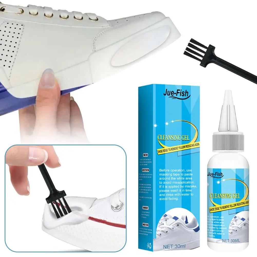 White Shoes Cleaning Agent Sports Shoes Whitening Stains Shoe Agent Oxidation Change White Edge Gel Decontamination Free Z4B7