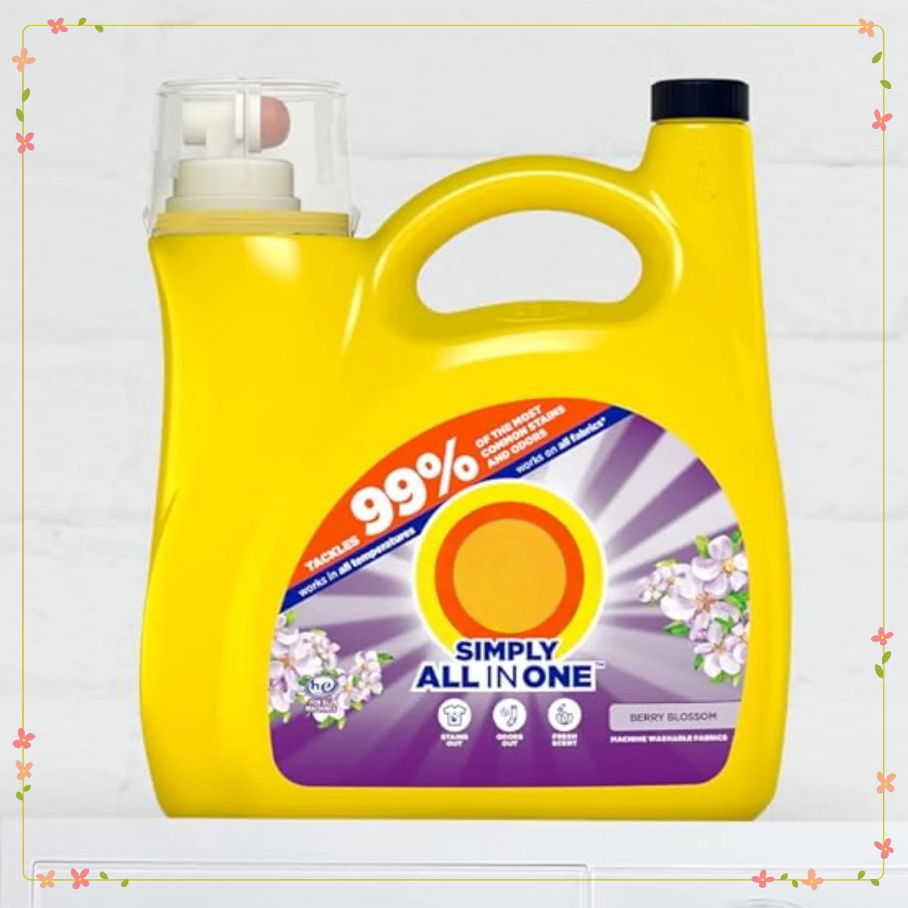 Detergente líquido para ropa, aroma de flor de bayas, 89 cargas, 117 oz (el embalaje puede variar)