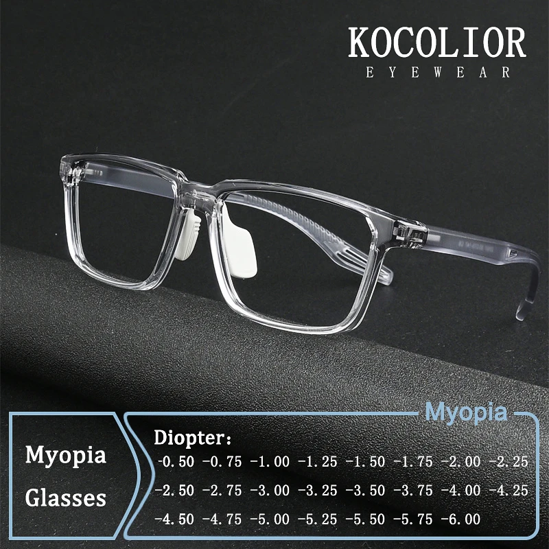 Anti-collision Sports Glasses Men Light Frame Myopia Eyeglass Prescription Photochromic Anti Blue Light Femal Nearsight Eyewear