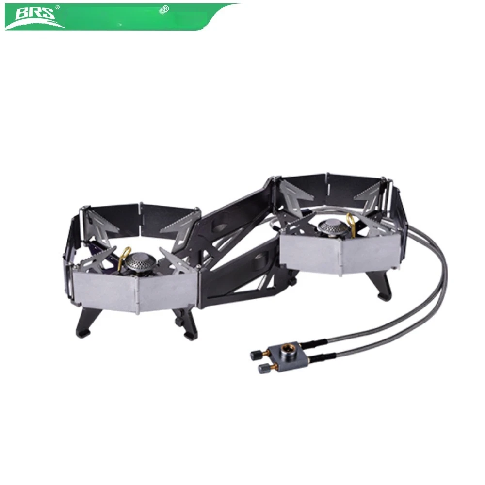 

BRS-32 Портативная походная плита, расширяемая двойная варочная панель, уличная складная газовая горелка, мощная наземная плита, походная печь