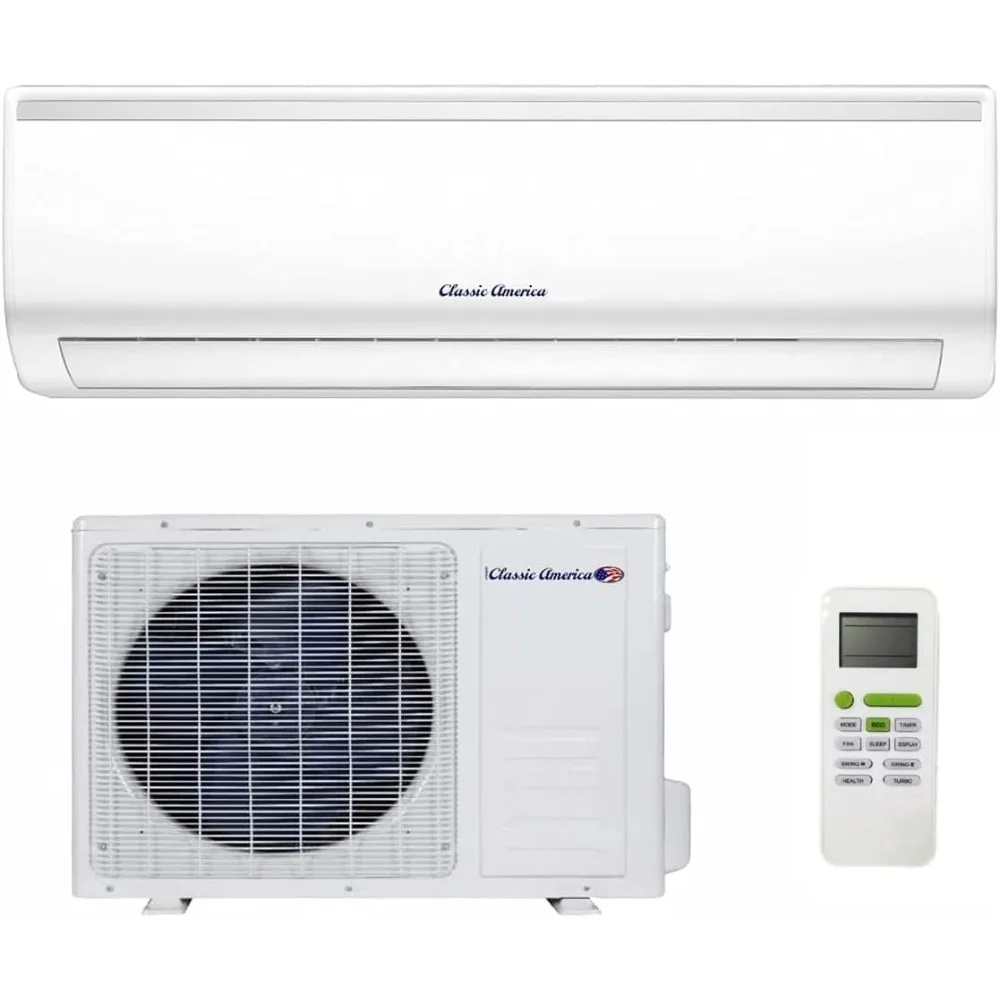 Aire acondicionado Mini Split AC, aire acondicionado sin polvo/montado en la pared, inversor de ahorro de energía, incluye Kit de instalación de 16 'y control remoto