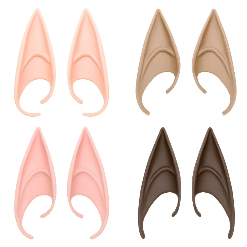 

Halloween Cosplay Latex Fairy Angel Elf Ears Masquerade Party Costumes Halloween Party Decoration Supplies Photo Props Kids Gift