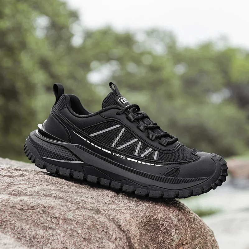 

Men's Sneakers Lightweight Comfortable Walking Shoes Vulcanize Shoes Slip-On Black White Leather Sneakers Shoes Professional