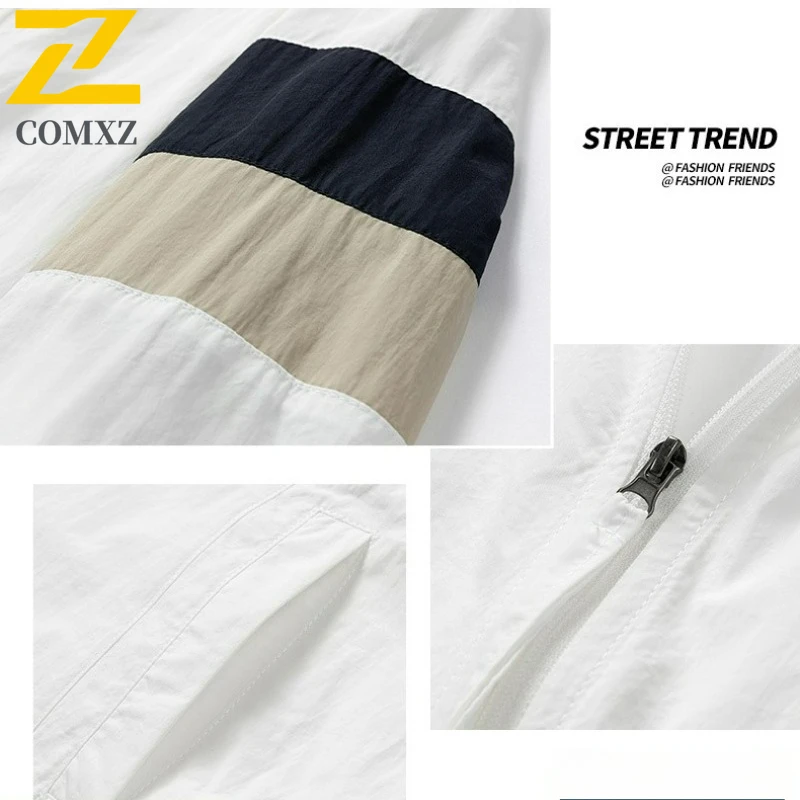 Summer New Sun Ice Silk Jacket Men's Casual Fashion Ultra-light Thin UV Sunscreen Windbreaker Youth Fishing Skin Hooded Coat