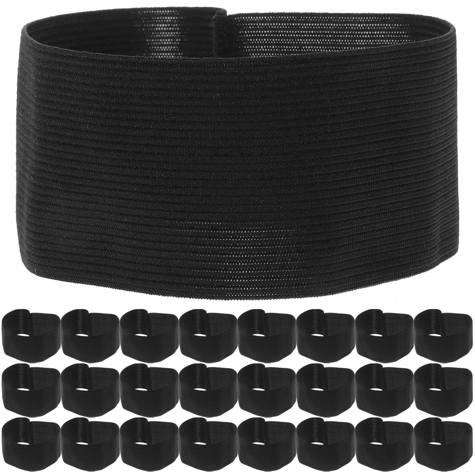 

25pcs Funeral Black Memorial Armband Mourning Elastic Football Arm Band Adjustable Durable Arm Band For Death Ceremony Gravesite