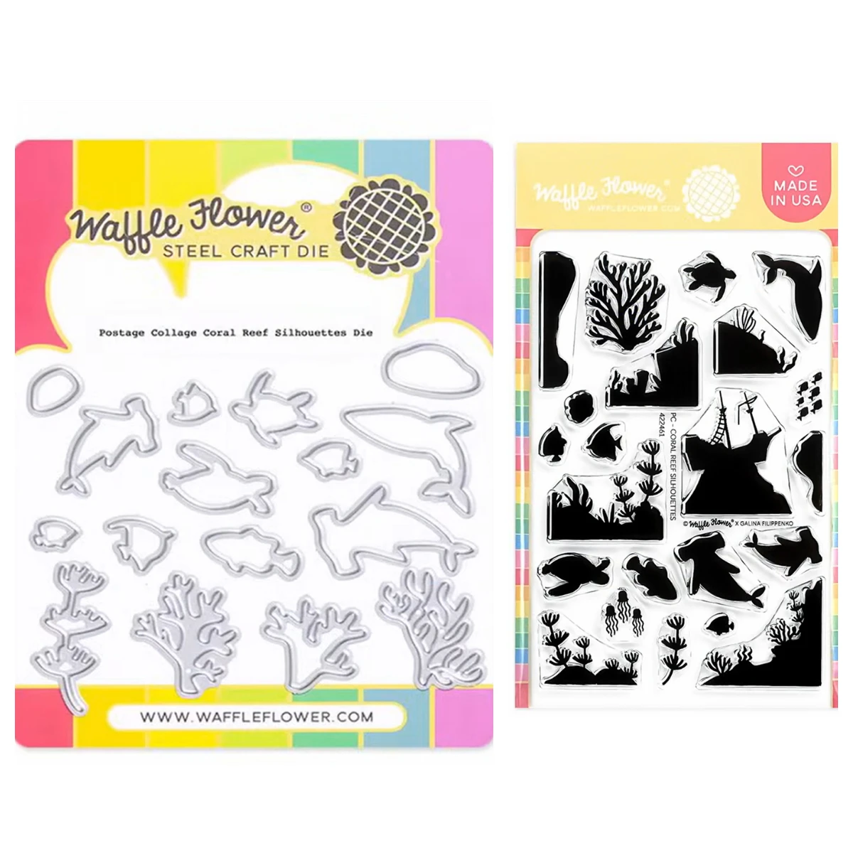 Wafelbloemen Zeebodem Silhouetten Vierkant Postzegel - Koraal Stencil Metalen Stansmessen Stempels DIY Handgemaakt Scrapbook Mei 2026 Nieuw
