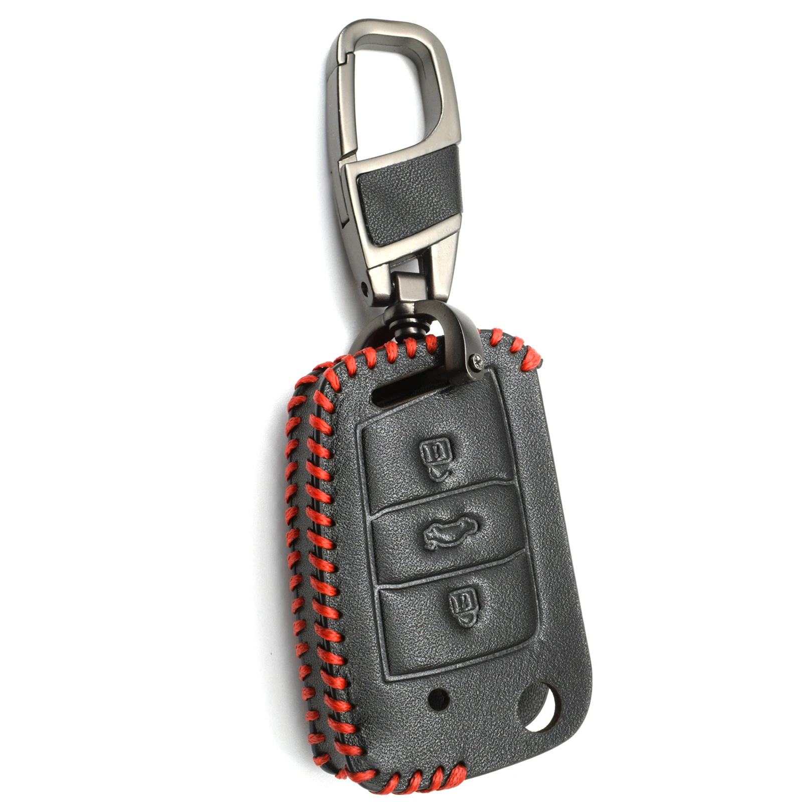 Leather Key Case Key Cover Bag For Volkswagen VW Golf 7 MK7 Tiguan Polo Bora Skoda Fabia Octavia Kodiaq Seat Leon Ibiza Keychain