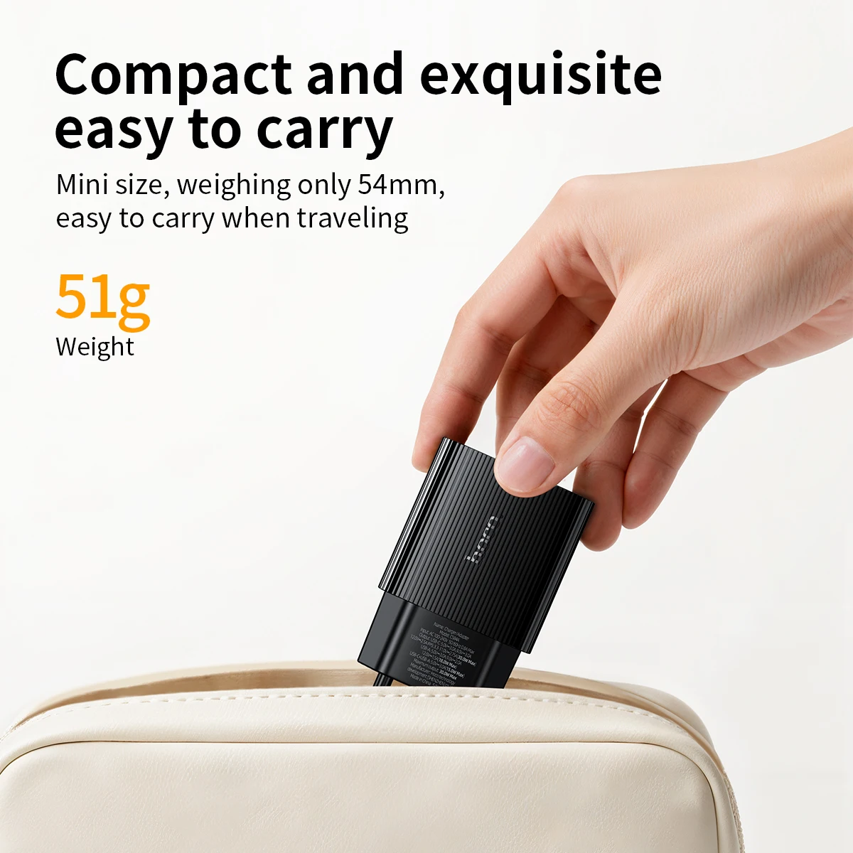 HOCO PD30W Szybka Ładowarka USB C do Telefonu iPhone 16 15 Adapter Ścienny Quick Charge z Cyfrowym Wyświetlaczem LED do Samsung S25 — zdjęcie produktu 5
