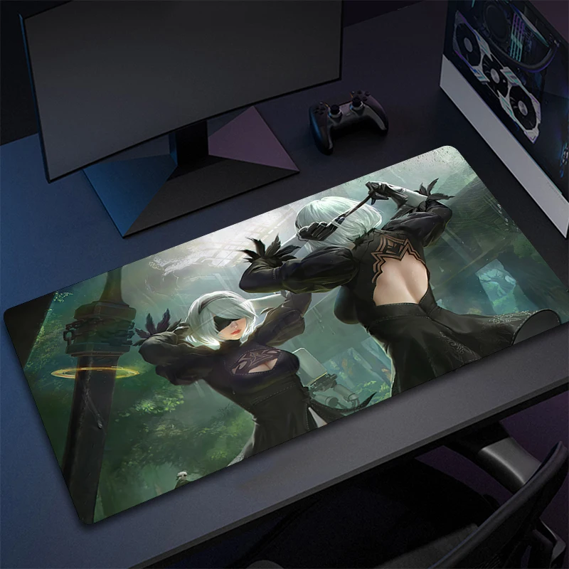 2b Nier Automata Large Mouse Pad Office Keyboard Rubber Mousepad Anime Cute Table Mat 800x300 Laptop Desk Carpet Gamer Mouse Mat