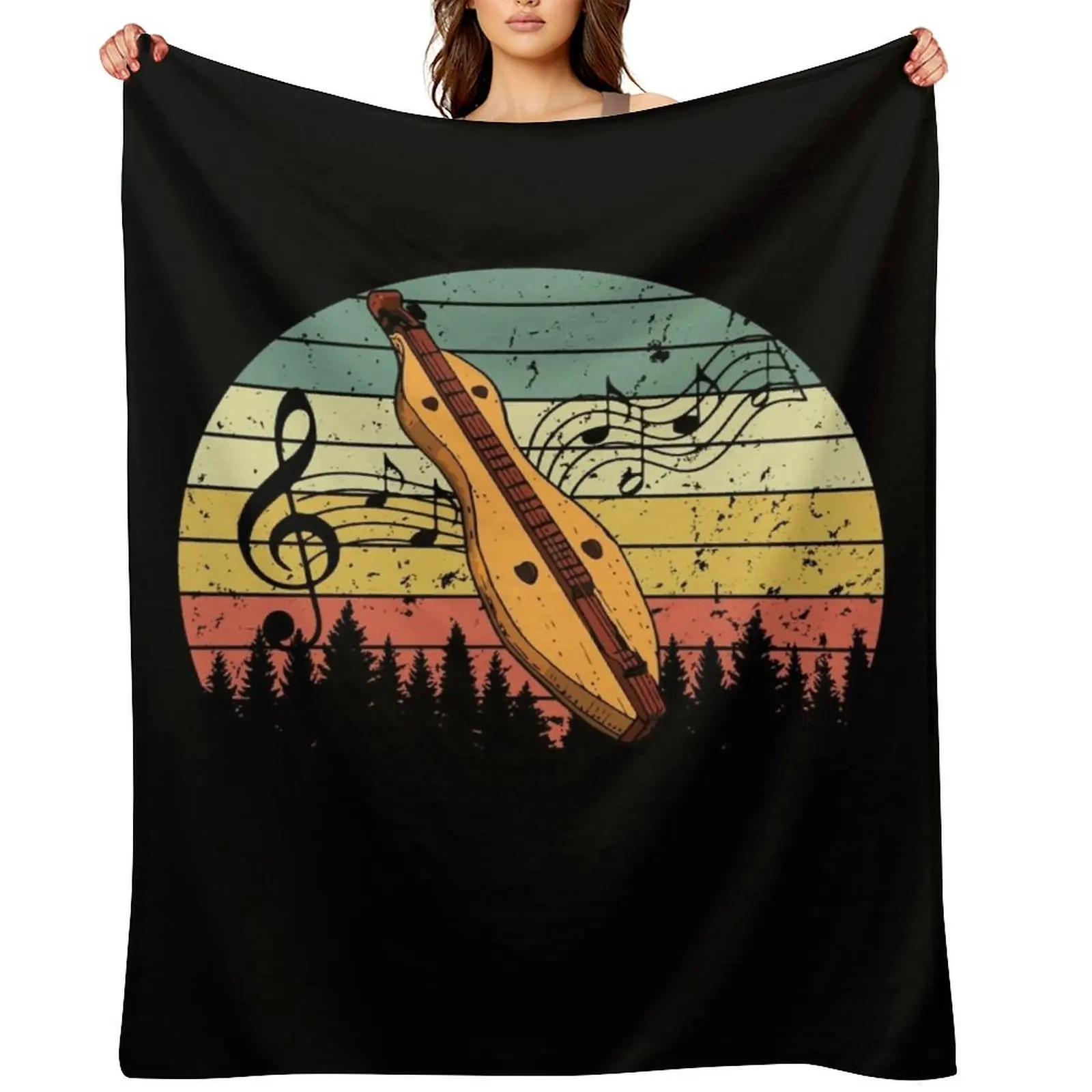Dulcimer instrument Throw Blanket Blankets For Bed Beach Thermal Cute Plaid Blankets