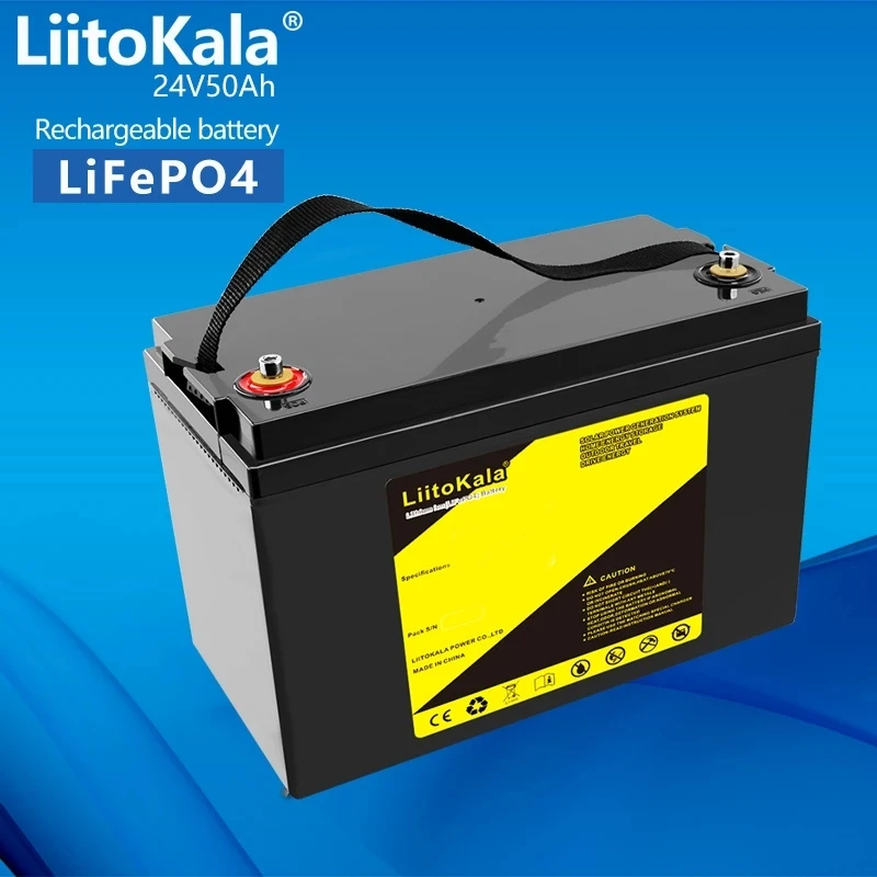 LiitoKala 24V 50Ah 60Ah 29.2V LiFePO4 Battery for Electric Wheelchair Elderly Scooter Children Toy Car Lawn Mower Lighting