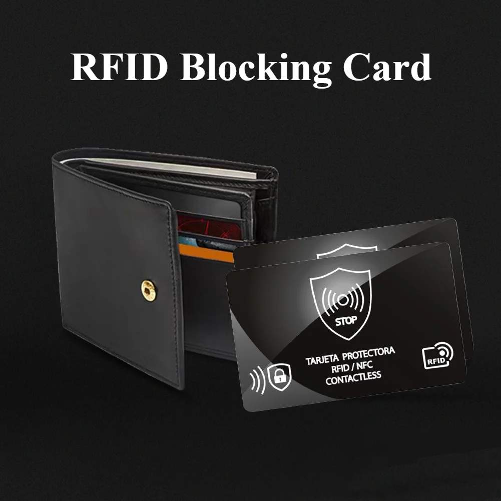 

5 шт. RFID-блокирующая карта, одна карта защищает весь кошелек, NFC-карта блокировки сигнала, портативная защита для кредитных карт для мужчин и женщин