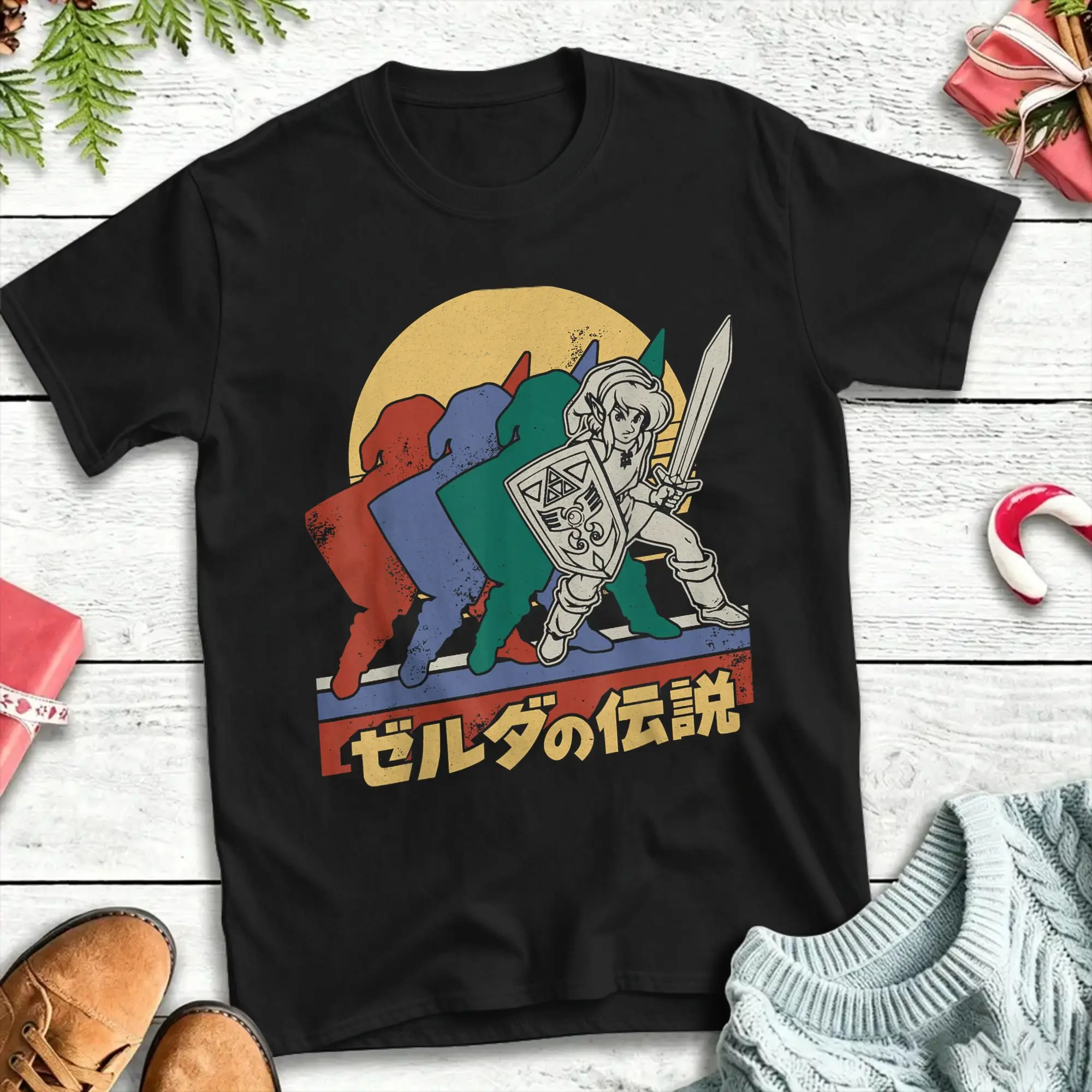 Футболка The Legend Of Zelda Retro Link Kanji, мужская винтажная футболка, летняя футболка с круглым вырезом, футболка в стиле хиппи, горячая распродажа, одежда больших размеров