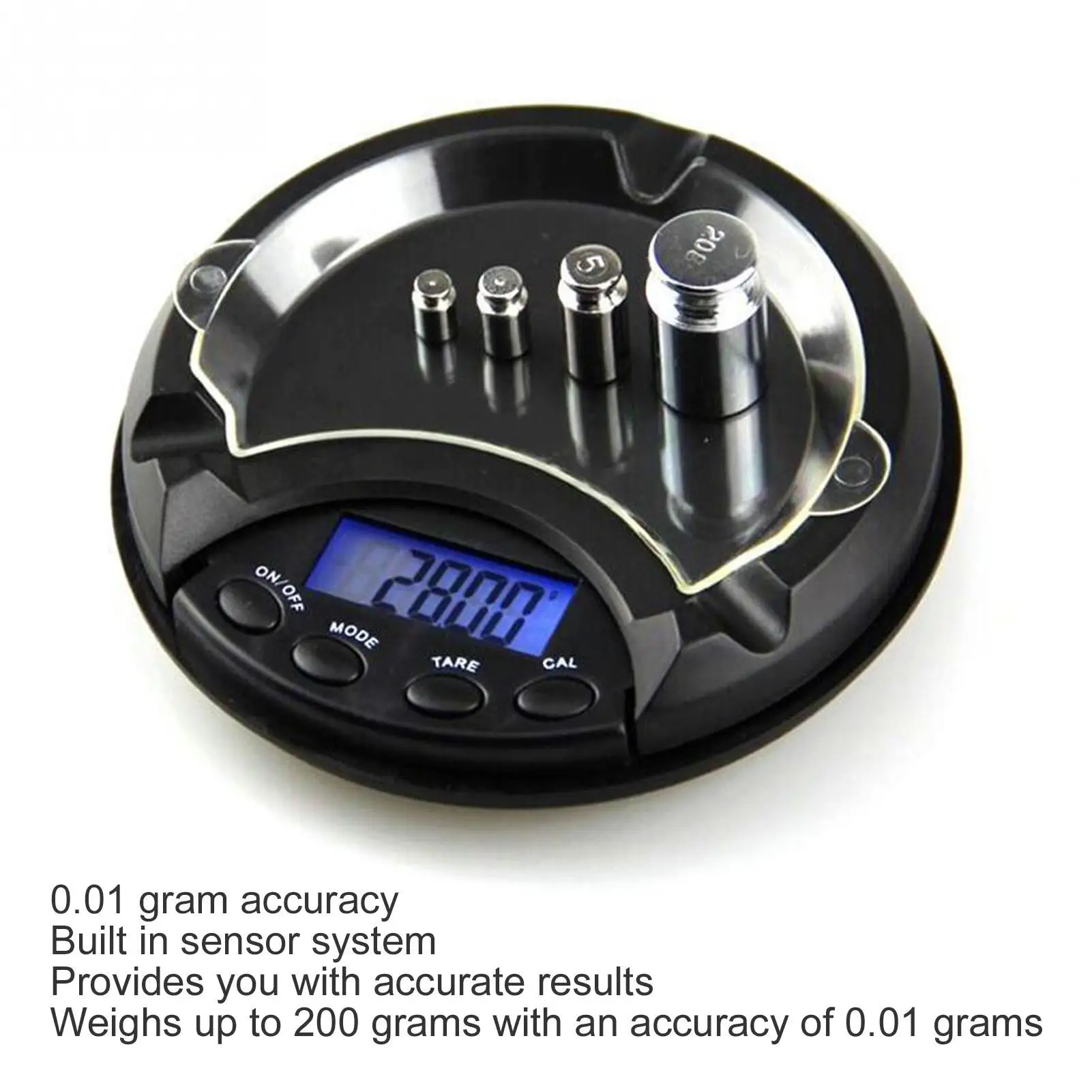 200g Digital Jewelry Scale with 0.01g Precision & LCD Display - Accurate Weighing Tool for Gems & Crafts