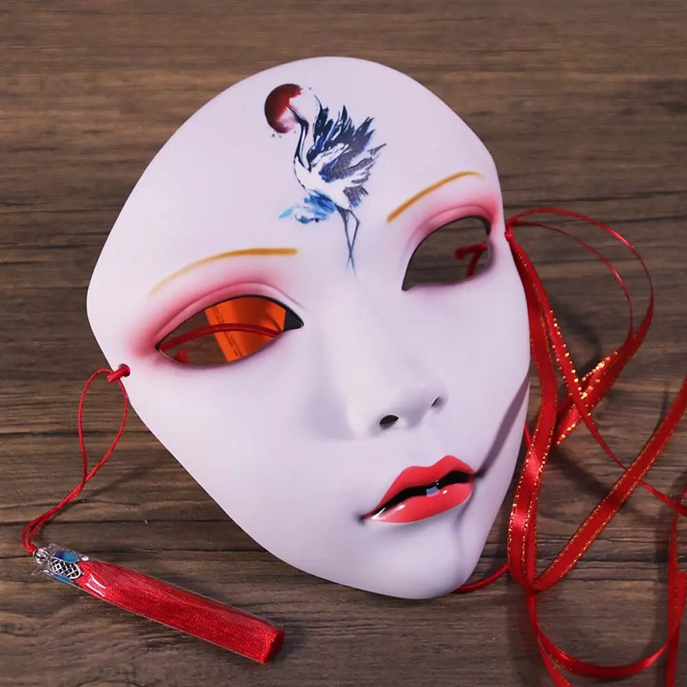 Headwear With Tassels&Bell Costume Props Flowers Beauty Face Party Props Full Face Mask Party Mask Props Halloween Cosplay Mask