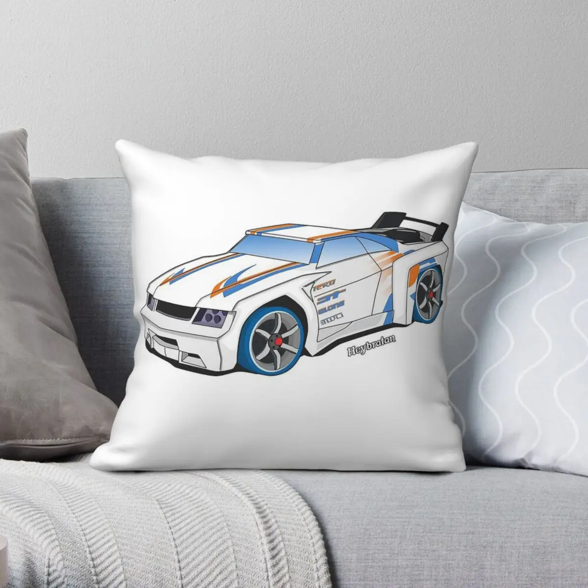Hot Wheels Acceleracers Bassline Square Pillowcase Polyester Linen Velvet Pattern Zip Decor Throw Pillow Case Home Cushion Cover