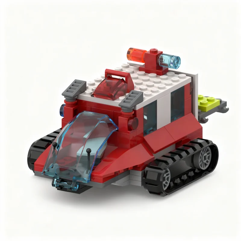 143pcs MOC 시티 북극 눈 구급차 모델 블록 조립 크리스마스 선물 창의적인 아이디어 장난감 교육용 블록 어린이용