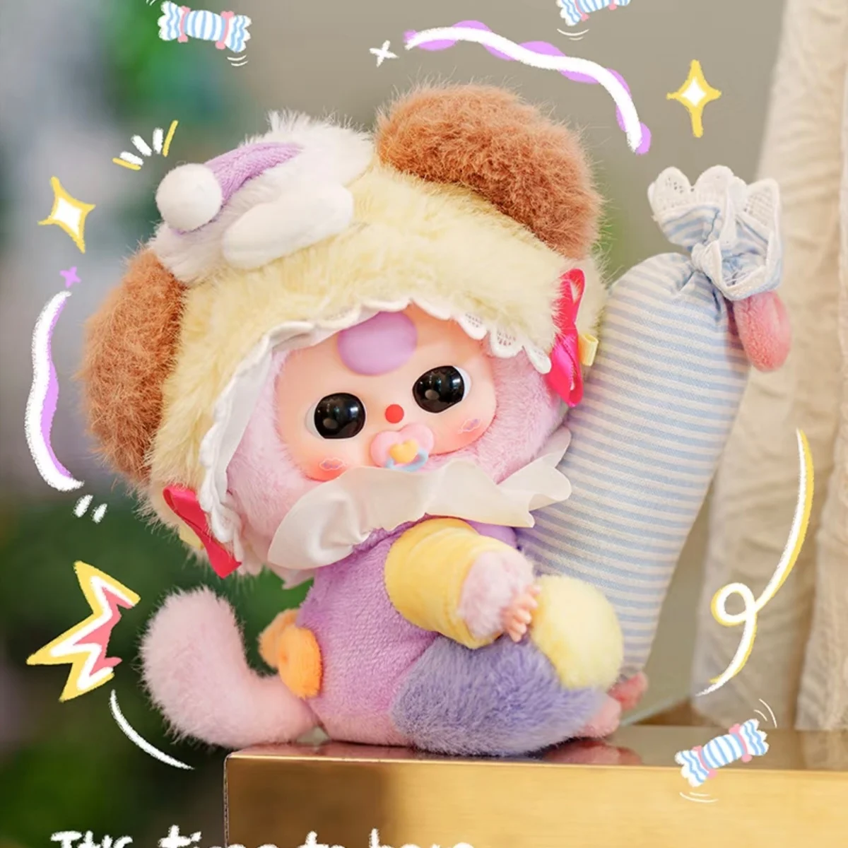 طفل ثلاثة الحلم الحلو 100% صندوق أعمى لطيف دمية أنيمي الشكل صندوق الغموض مفاجأة حقيبة أفخم قلادة الفينيل الوجه لعبة المفاتيح هدية #1