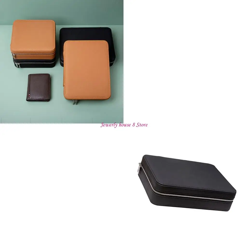 

Elegant 2/3 Slots Watch and Spectacle Case with Clear Lid Home Accessory Decoration for Display and Organization