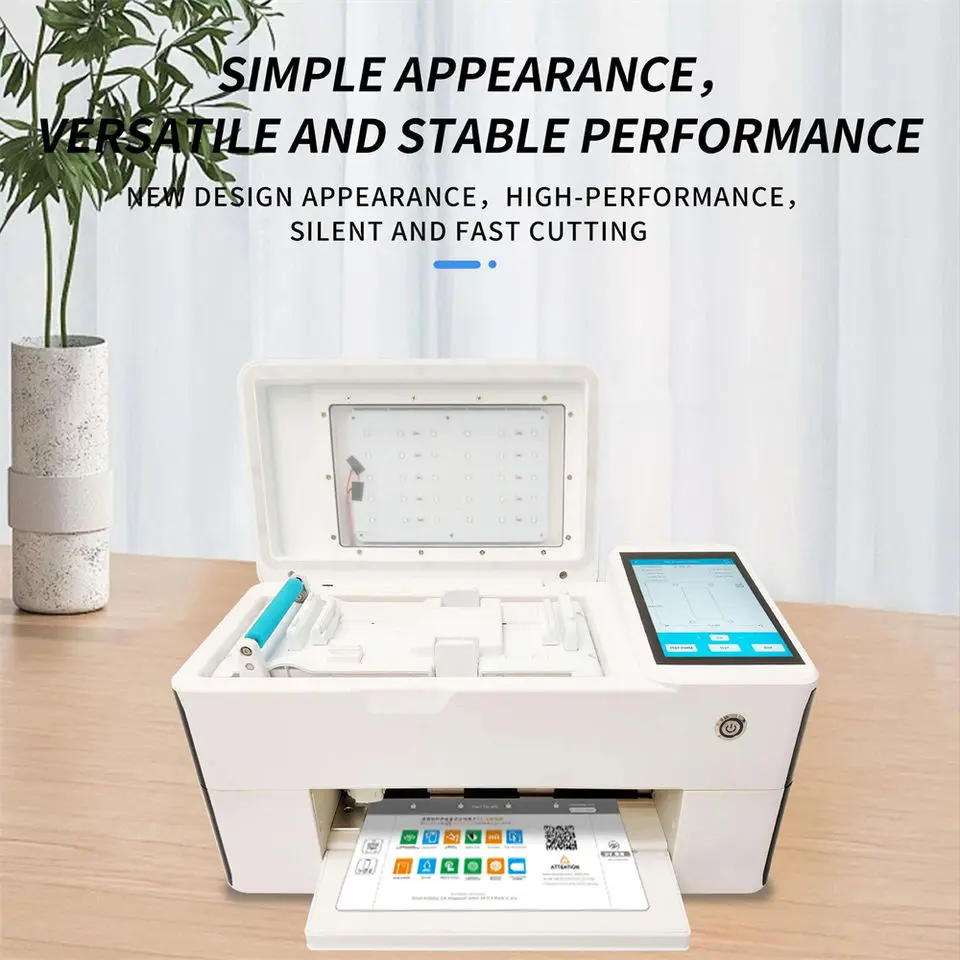 

Hot Selling Automatic UV Cuving Integrated Film Sticking and Cutter Mobile Phone Film Cutting Machine With Full Touch Screen