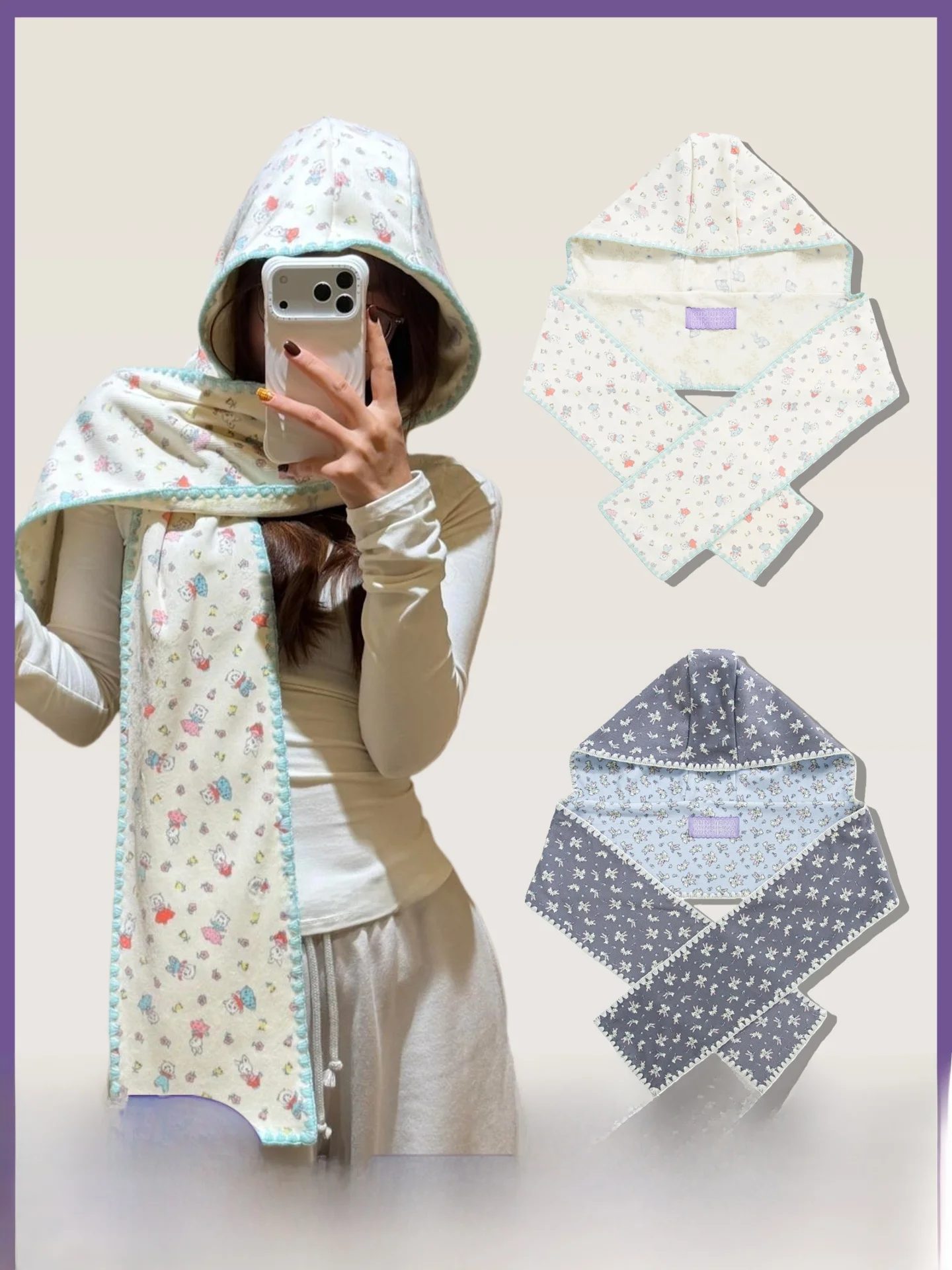 faionable-minjiena-scarf-hat-women's-warm-ne-warmer-spring-autumn-winter-new-sle-versatile-oulder-wrap-floral-pattern