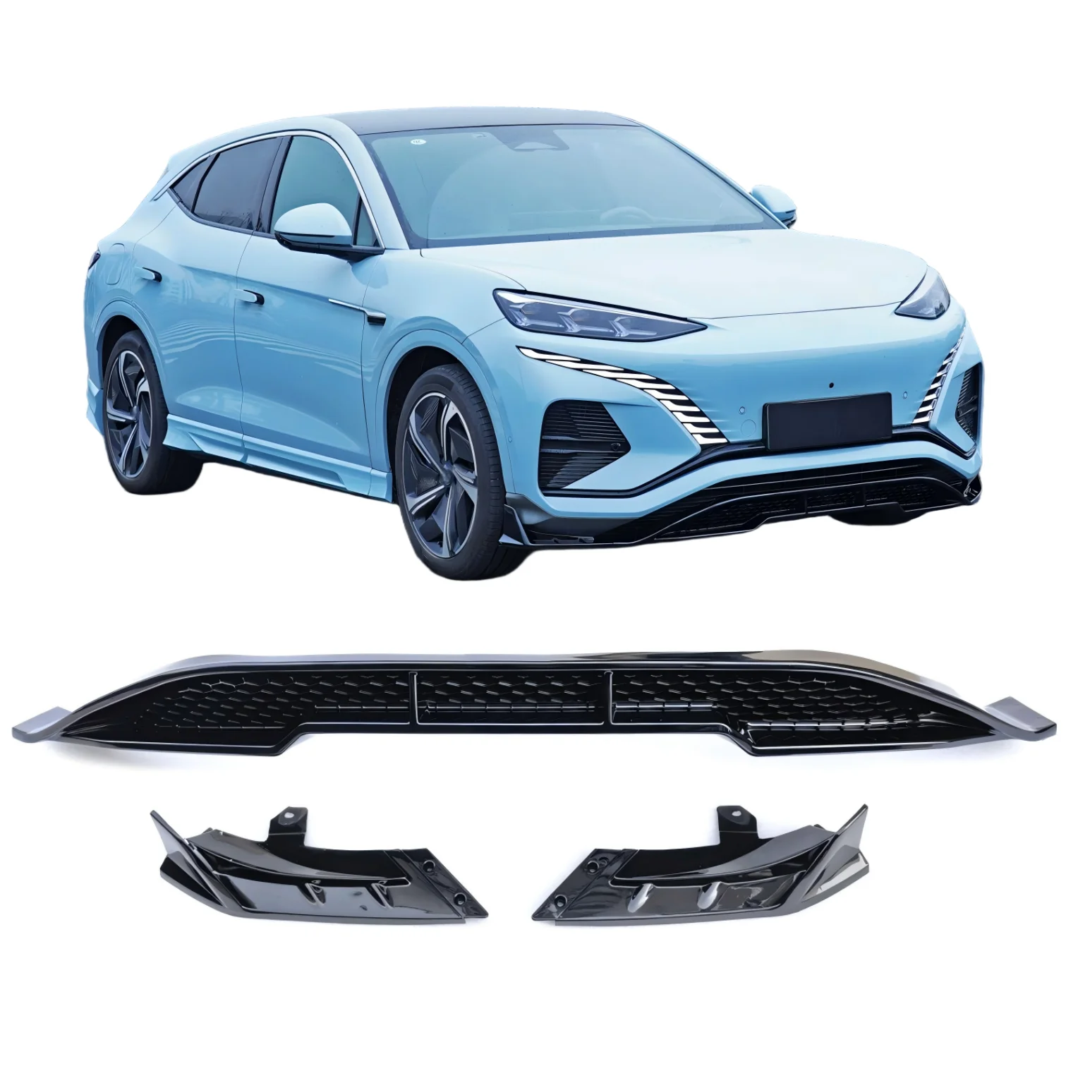 

High-quality Front Lip for DENZA N7 Glossy Black Front Bumper Factory Wholesale Bodykit Car Accessories Auto Parts Upgrade