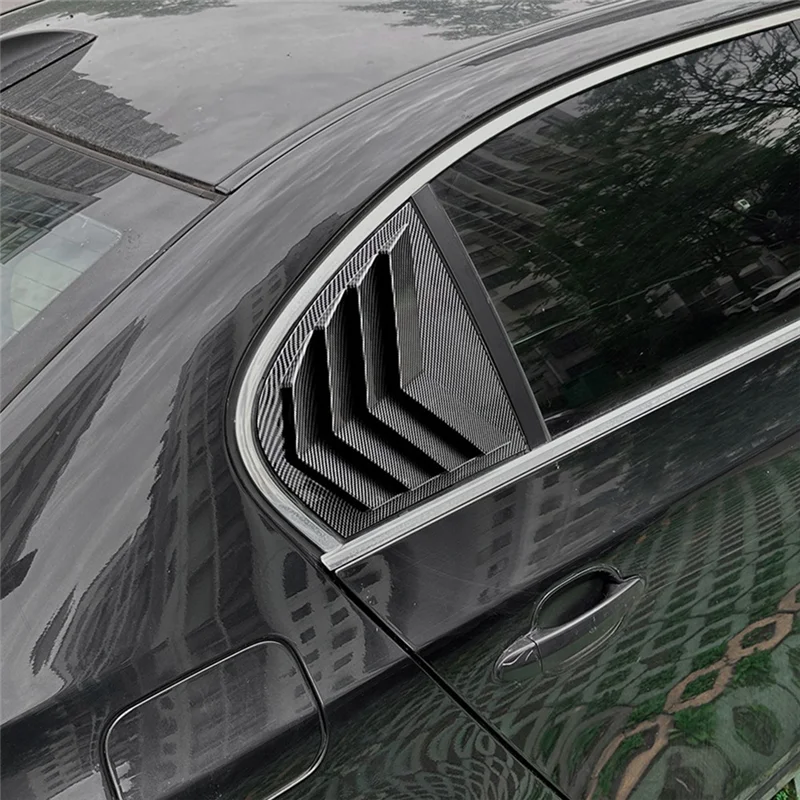 

Lasting Car Rear Window Shutter Cover Trim Window Louver Side Vent Trim For BMW 5 Series E60 2004-2010 Replacement Carbon Fiber