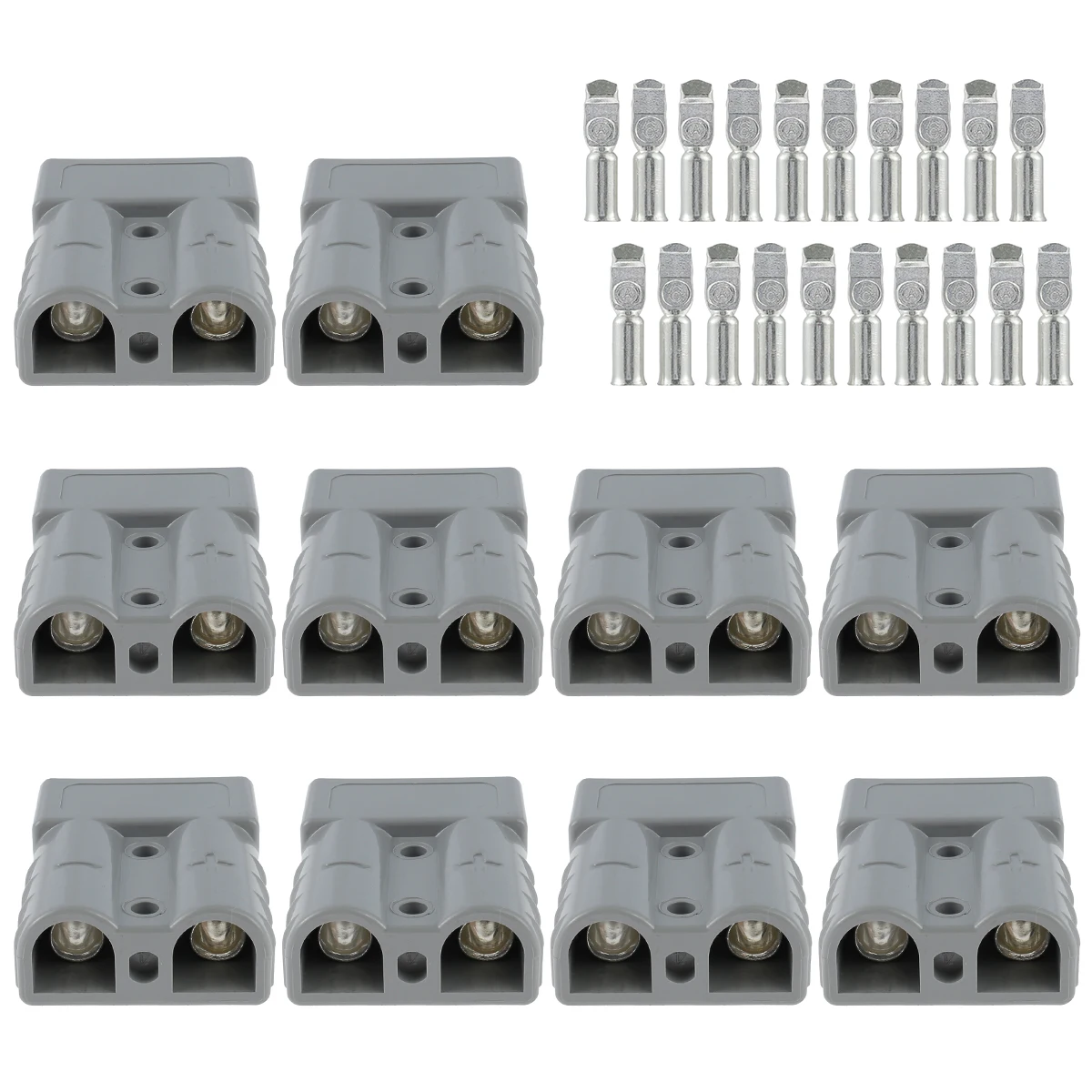 10PCS Battery Connector 600V Battery Connector for Anderson Forklift UL94 V-0 Fire-Protection Rating 12/10/8/7 AWG Quick Battery