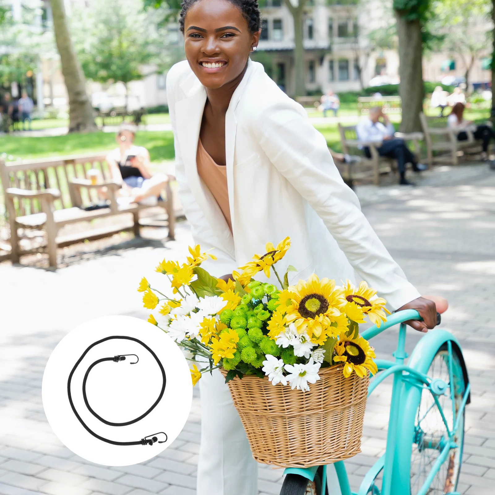 

5Pcs Bicycle Luggage Straps Heavy Duty Cargo Binding Belts for Motorcycle Electric Rear Seat Outdoor Travel Transport Use Sturdy