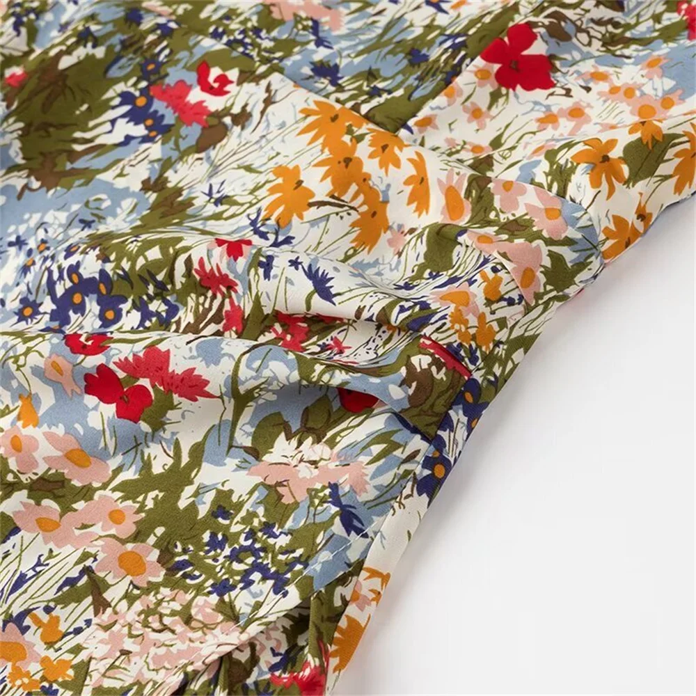 Damska koszulka na ramiączkach z nadrukiem, długa spódnica z odkrytymi plecami i ozdobnym zamkiem błyskawicznym, nowa, codzienna odzież damska na wiosnę i lato.