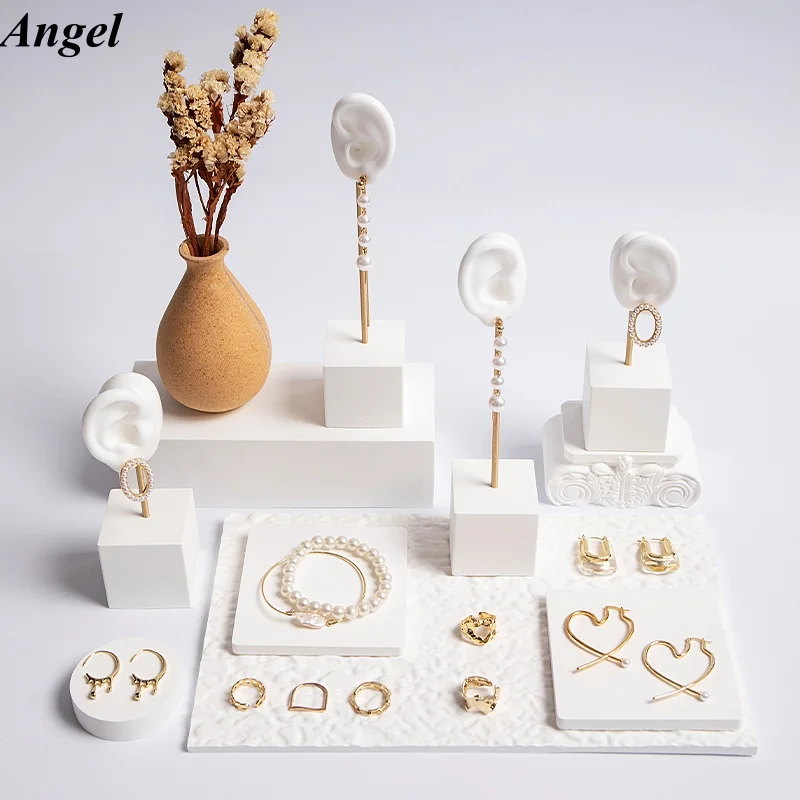 

Держатель для гипсовой витрины, реквизит для съемки ювелирных изделий, белая подставка для творчества Organizador De Joyas