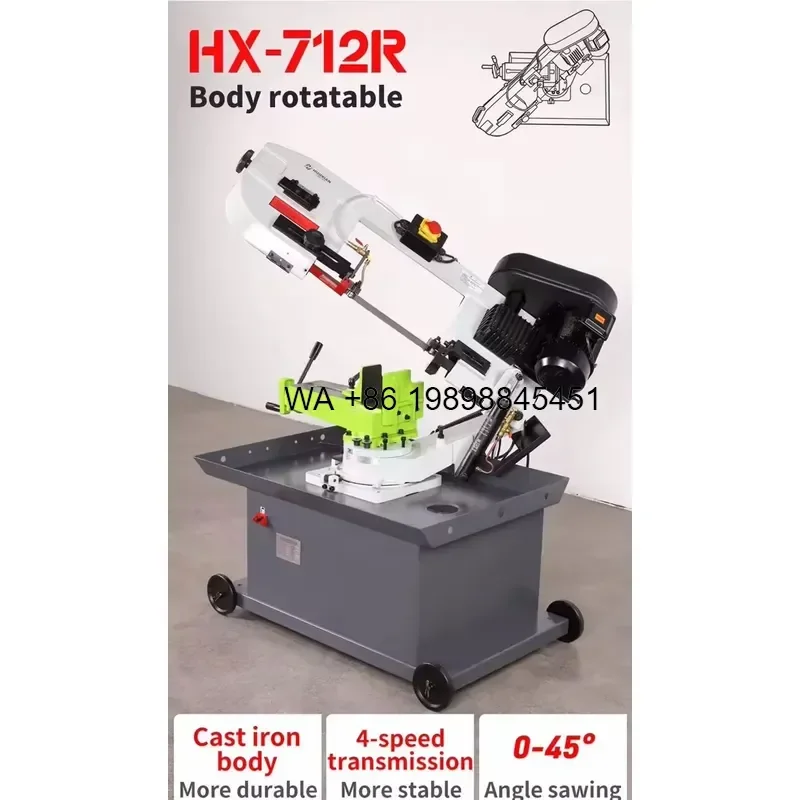 Wmwmnu for Small Horizontal Band Sawing Hydraulic Semi-automatic Portable Multi-function Metal Bandsaw for Metal