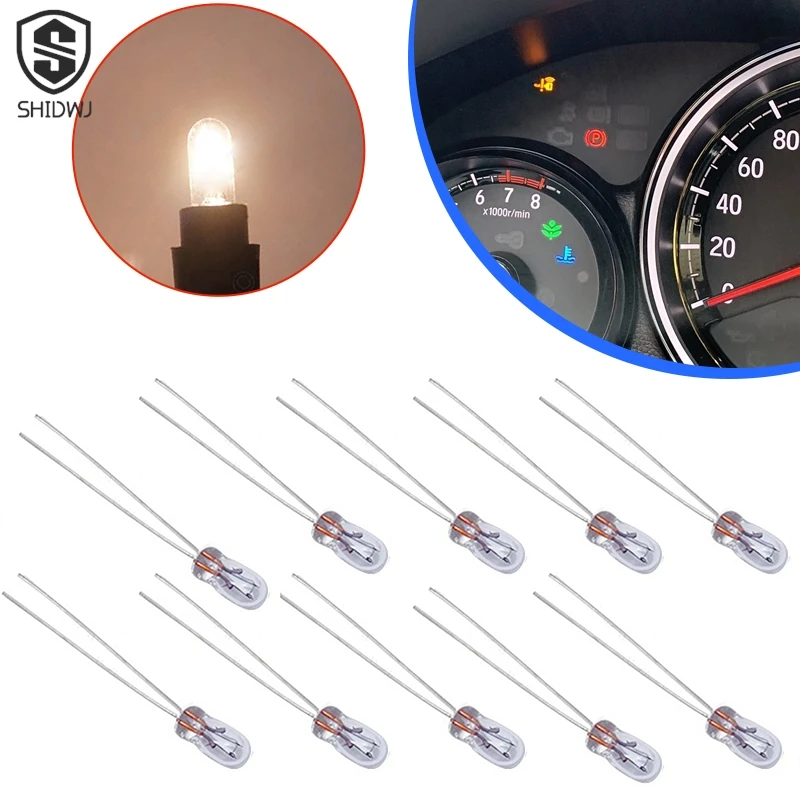 10Pcs/lot 12V Car Dashboard Lights Auto Instrument Lamp T3 Led Dash Light Bulbs LED Car Dash Bulb Lamp Headlights
